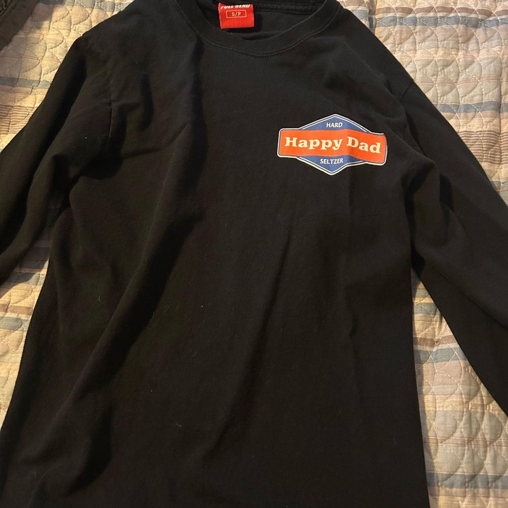 Black Long Sleeve 'Happy Dad' Shirt